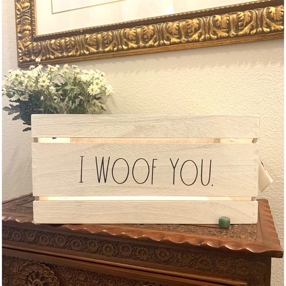 Rae Dunn Other - ♥️ RAE DUNN 🐶 I WOOF YOU ♥️ LARGE SIZE DOG TOY CRATE VALENTINE'S EDITION 2022